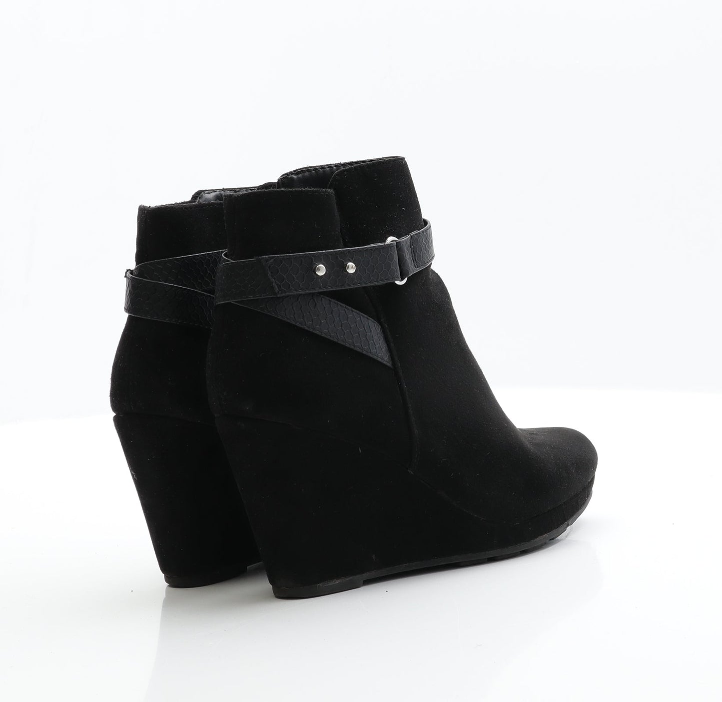 F&F Womens Black  Suede Chelsea Boot 4 EUR 37