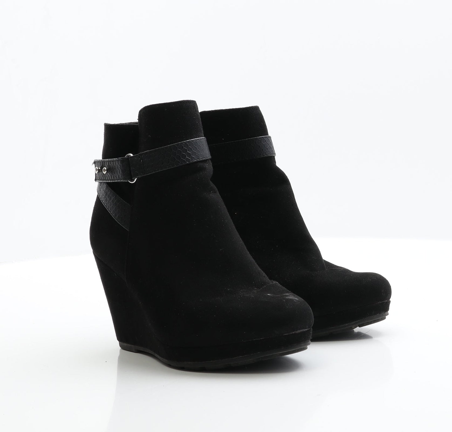 F&F Womens Black  Suede Chelsea Boot 4 EUR 37