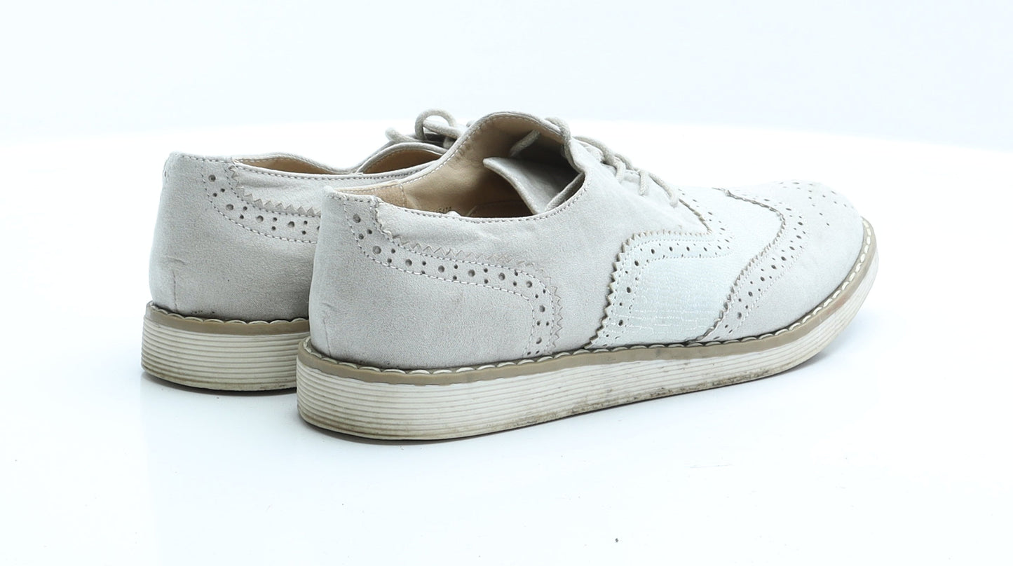 Primark Womens Beige  Flax Oxford Casual 5 38