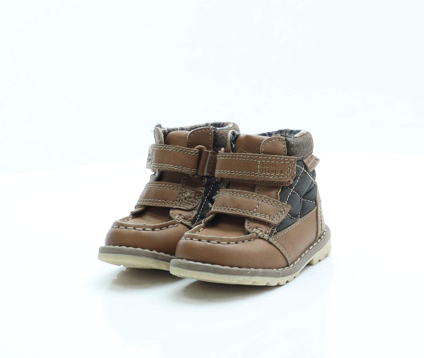 George Boys Brown  Polyester Combat Boot 4