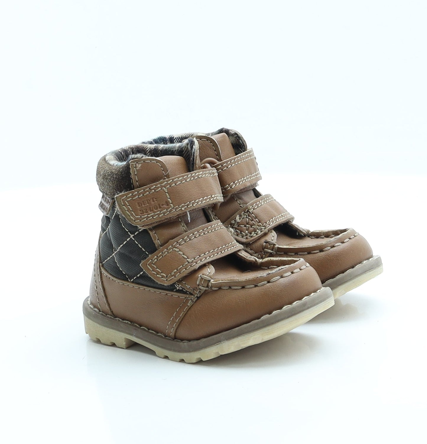 George Boys Brown  Polyester Combat Boot 4