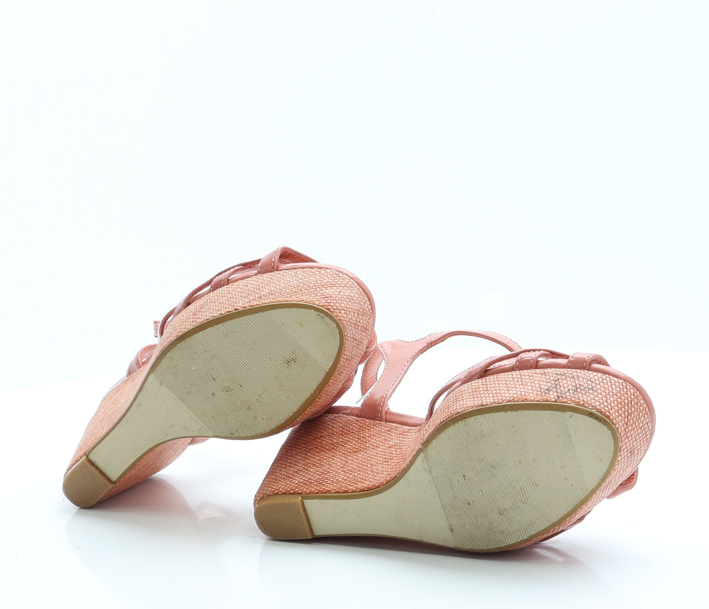 George Womens Pink  Polyester Platform Heel 3 EUR 36