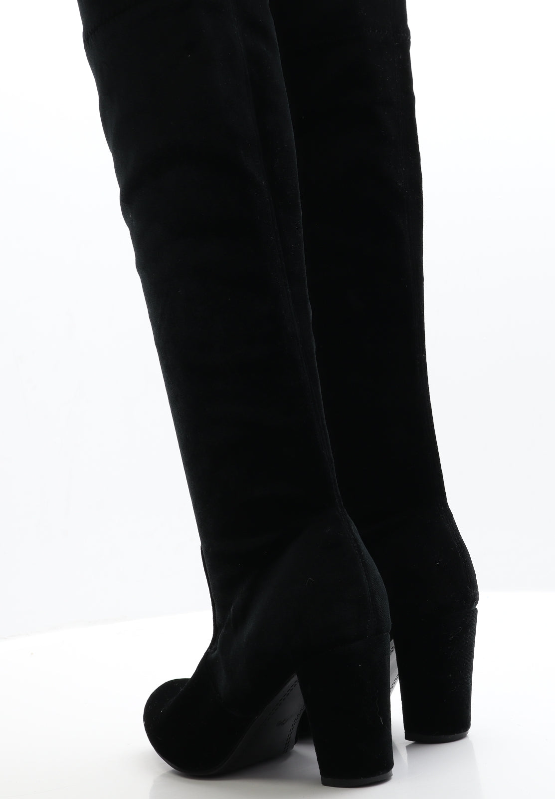 Preworn Womens Black  Faux Suede Slip On Boot 3 EUR 36
