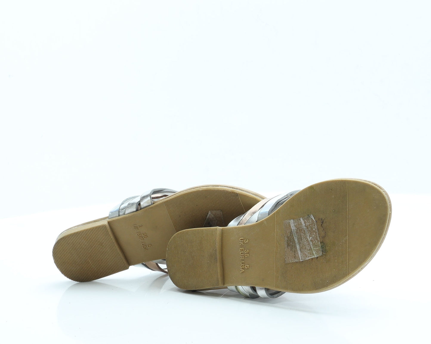Primark Womens Silver  Polyester Trainer Sandal 3 36 5