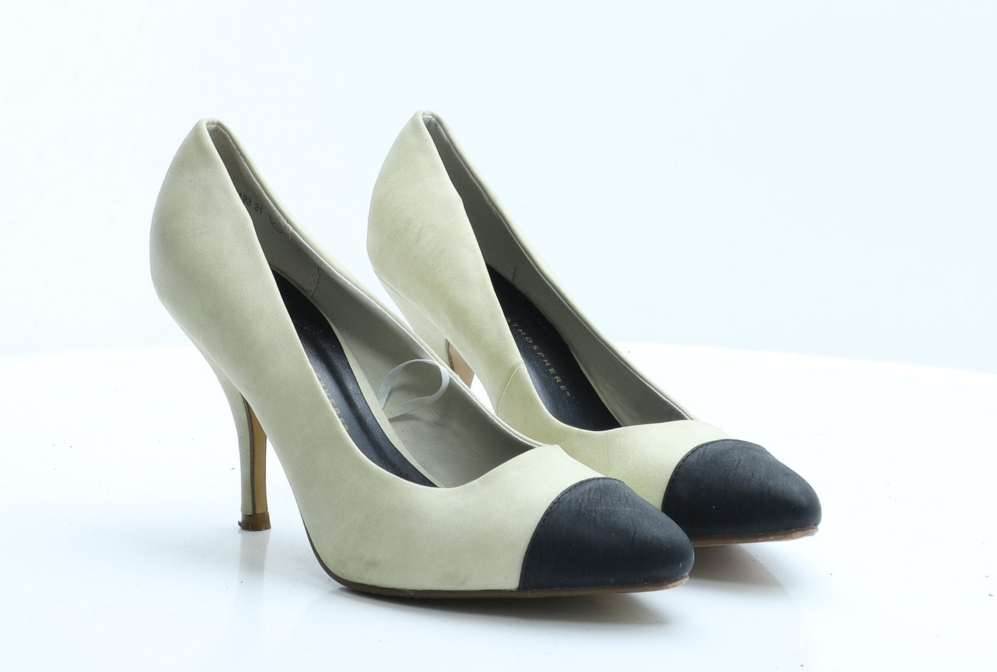 Atmosphere Womens Beige Colourblock Polyester Court Heel 5 EUR 38