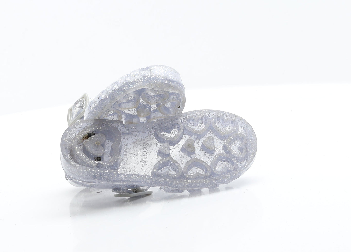 George Girls Clear  Rubber Slingback Sandal 7