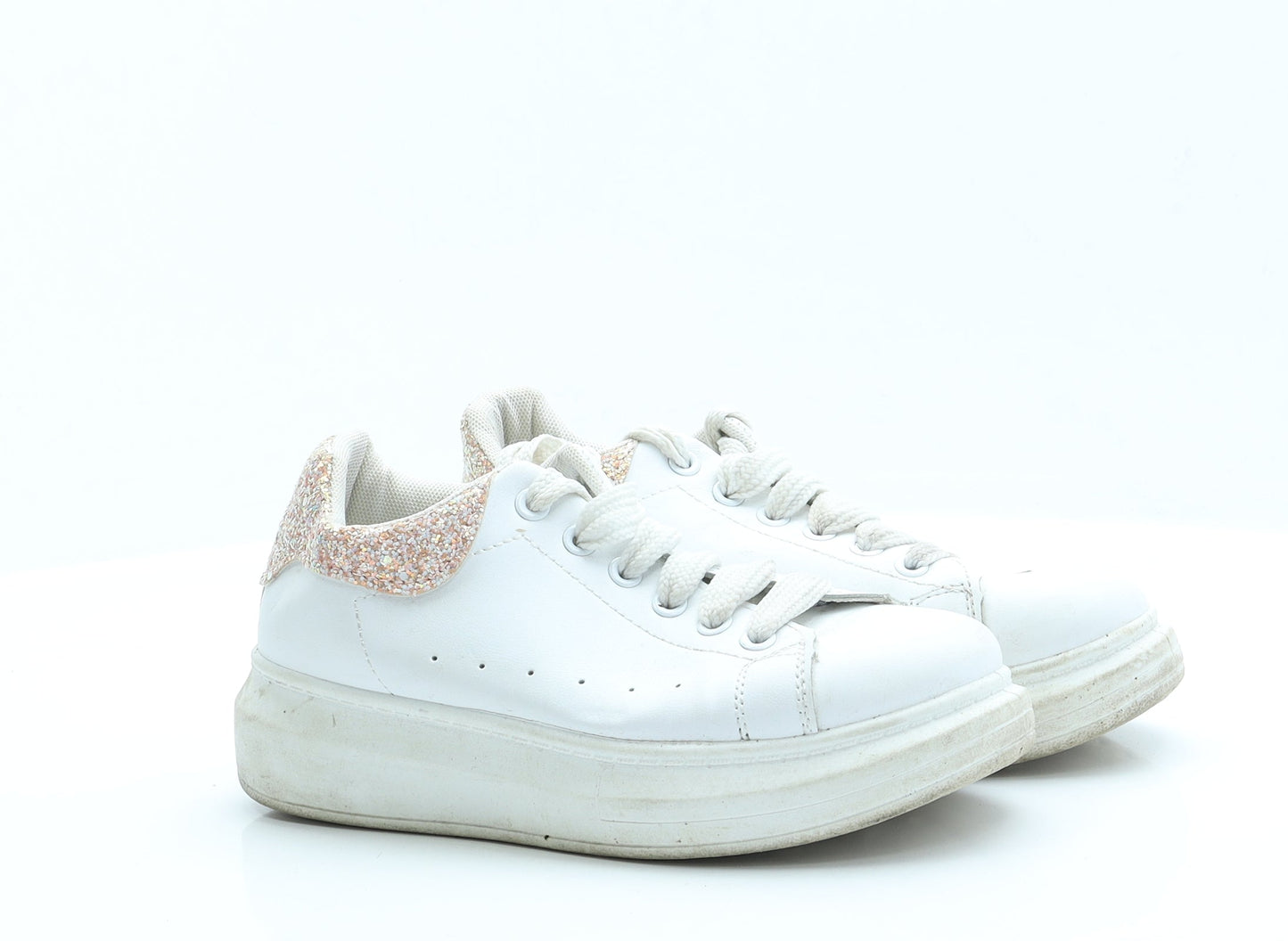 Preworn Womens Ivory  Polyester Trainer Casual 3 36