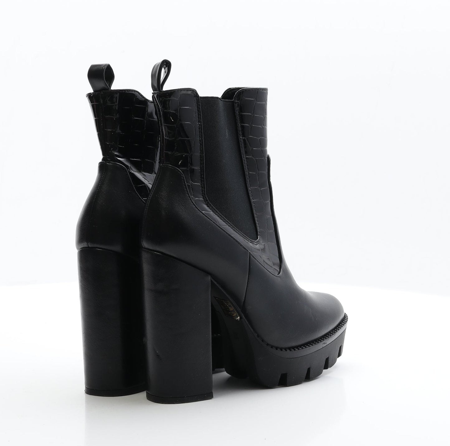 Lolita Womens Black  Faux Leather Platform Boot UK 4 EUR 37