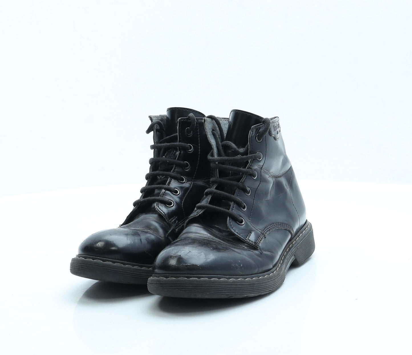 NeroGiardini Boys Black  Faux Leather Combat Boot 3