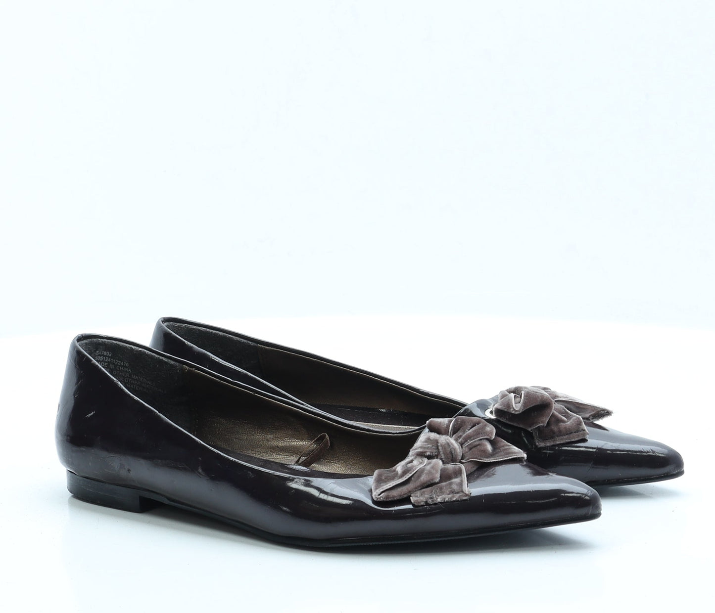 George Womens Purple  Vinyl Ballet Casual UK 6.5 40