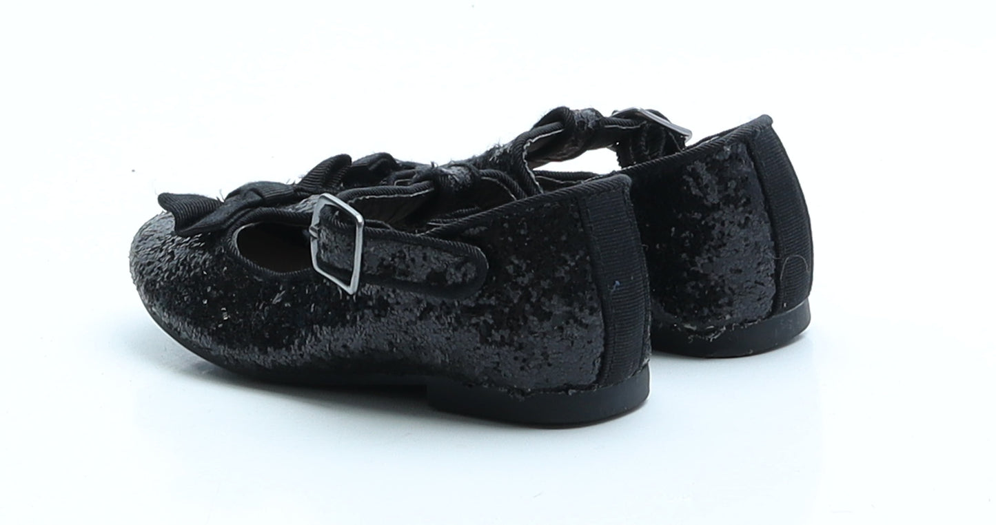 Primark Girls Black Polyester Ballet Flat UK 6 EUR 23