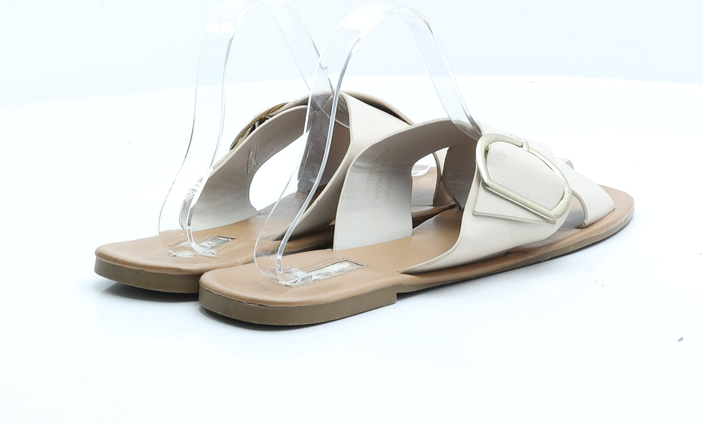 Primark Womens Pink Faux Leather Flat Sandal UK 7 EUR 40