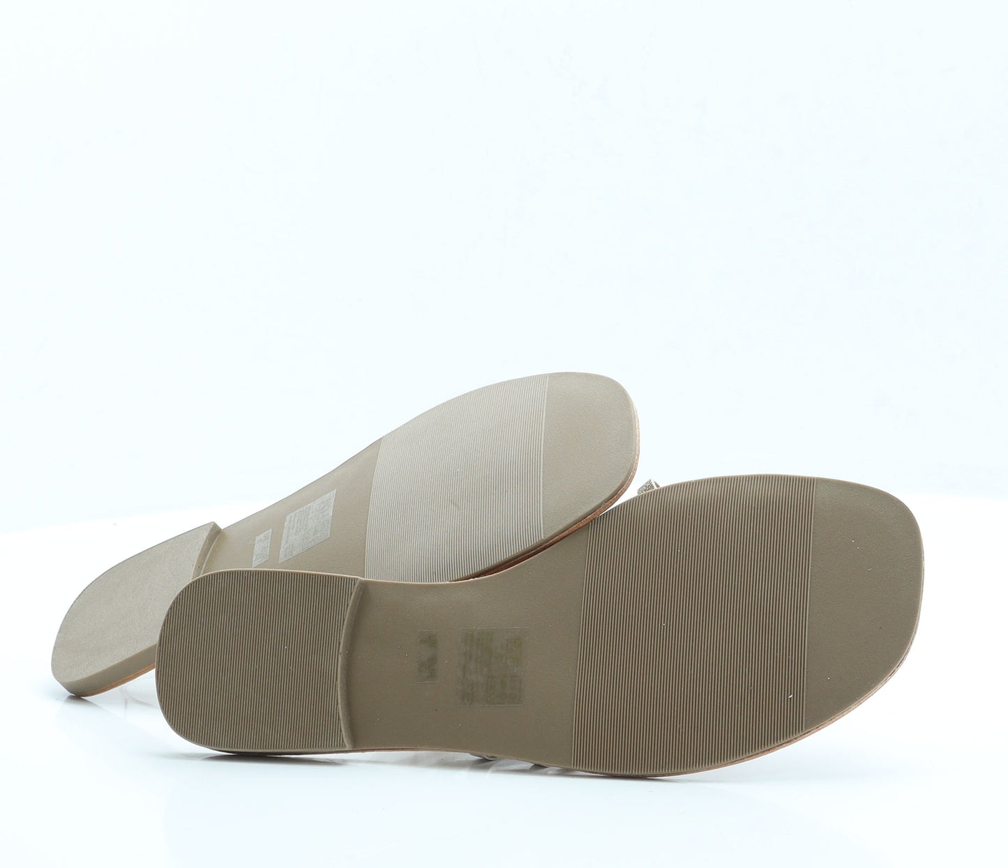 F&F Womens Beige Polyester Slip On Sandal UK 8 EUR 42