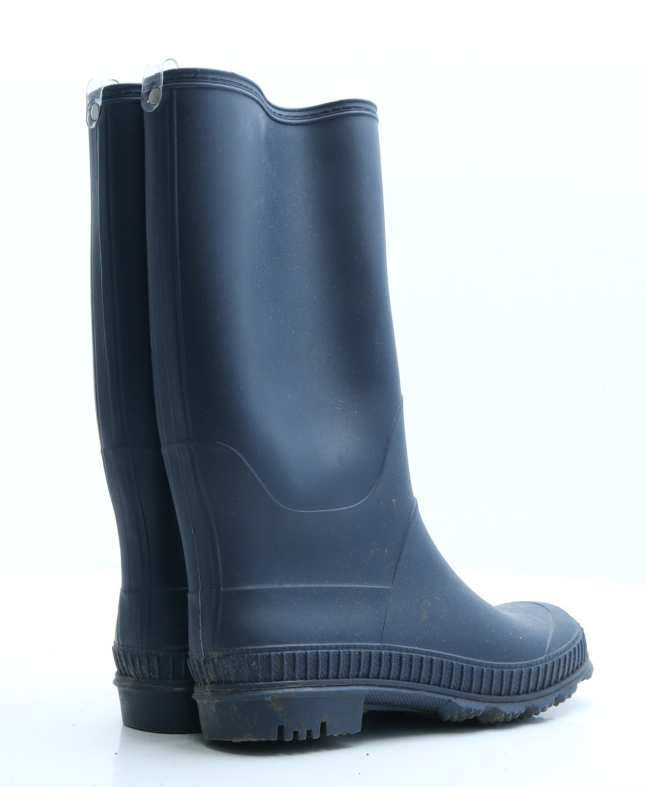Preworn Womens Blue Rubber Wellies Boot UK 3 EUR 36