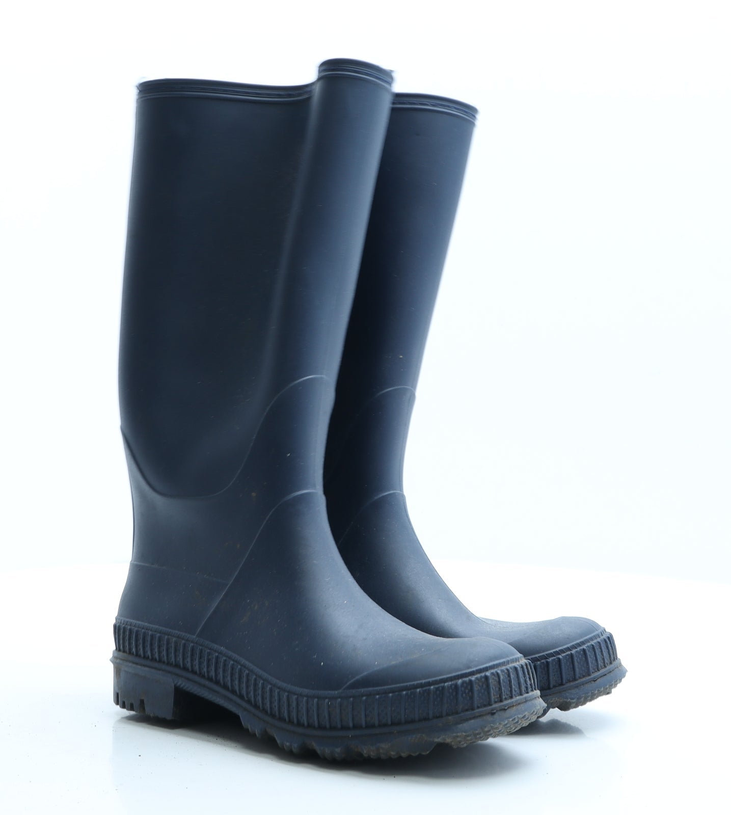 Preworn Womens Blue Rubber Wellies Boot UK 3 EUR 36