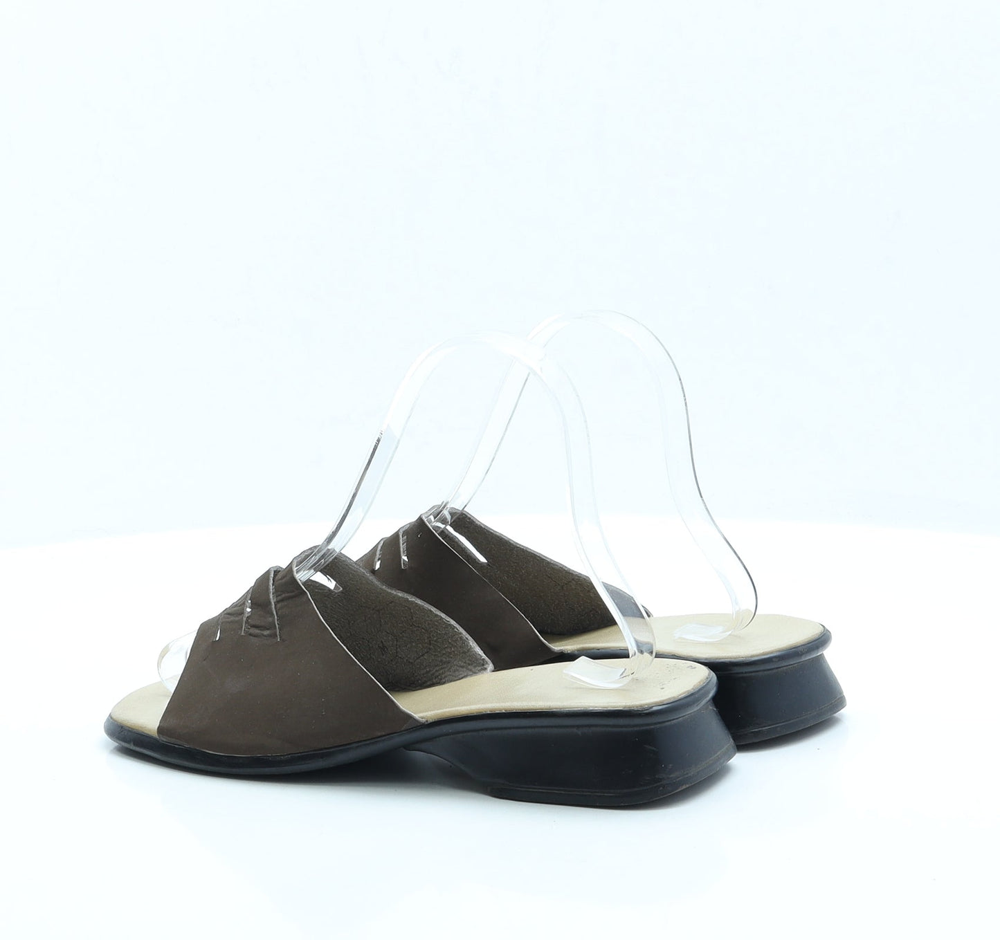 Preworn Womens Brown Polyester Slip On Sandal UK 5 EUR 38
