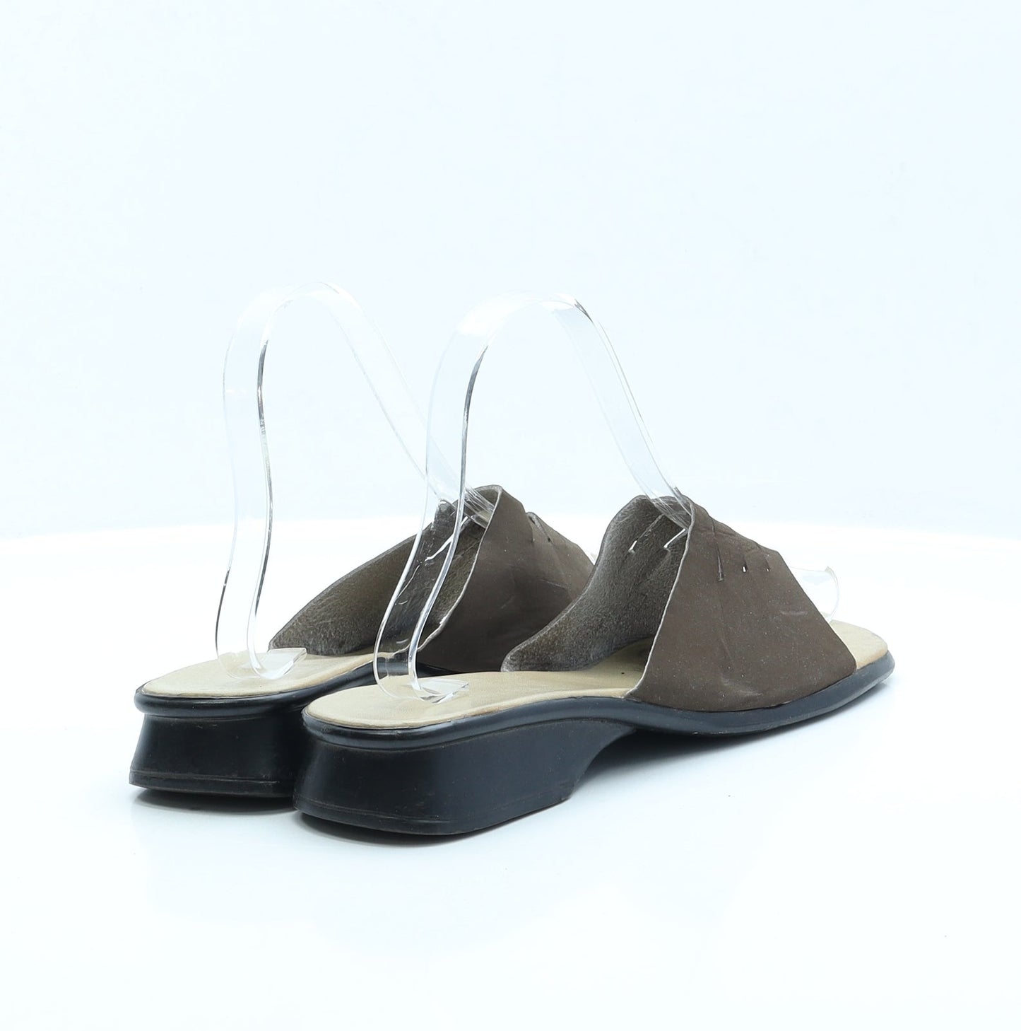 Preworn Womens Brown Polyester Slip On Sandal UK 5 EUR 38