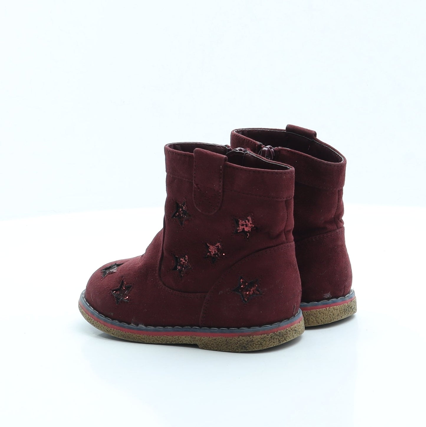 George Girls Red Geometric Polyester Chelsea Boot UK 8 EUR 26