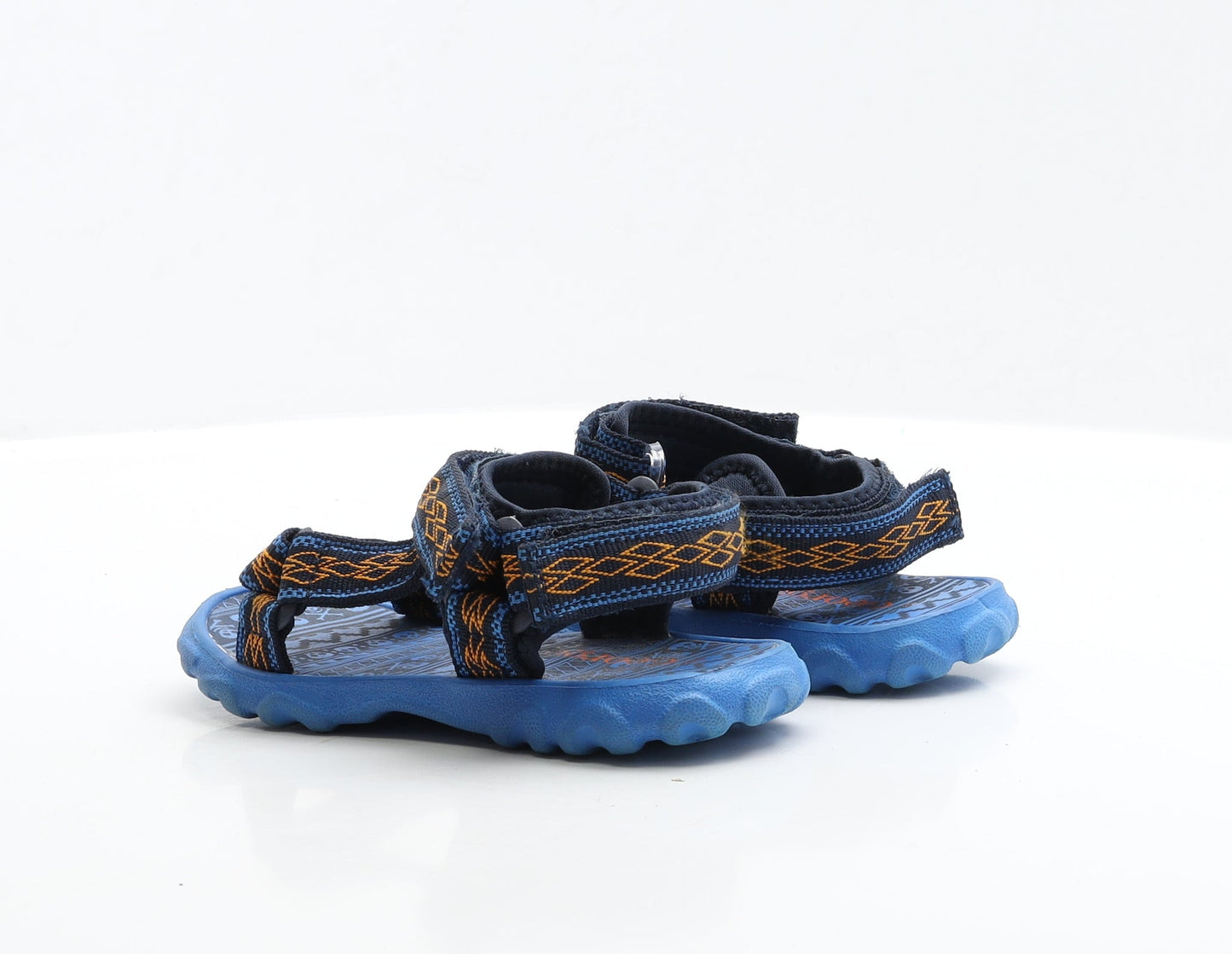 George Boys Blue Polyester Slingback Sandal UK 11 - Skull Print