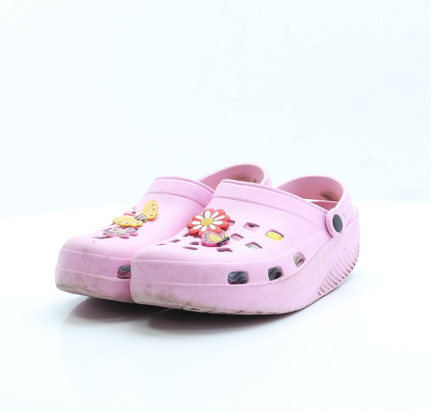 Preworn Womens Pink Rubber Slip On Sandal UK 5 EUR 38