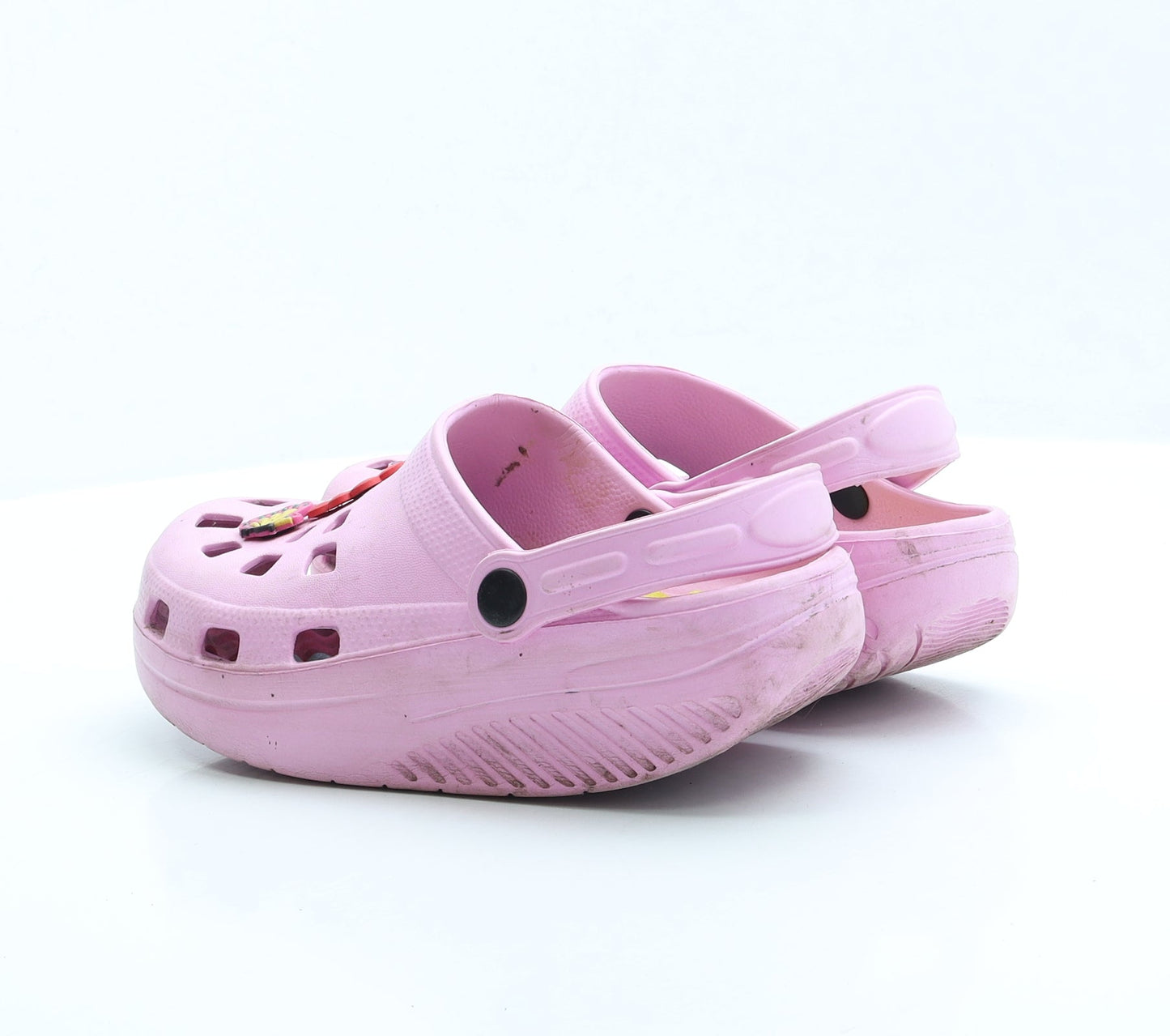 Preworn Womens Pink Rubber Slip On Sandal UK 5 EUR 38