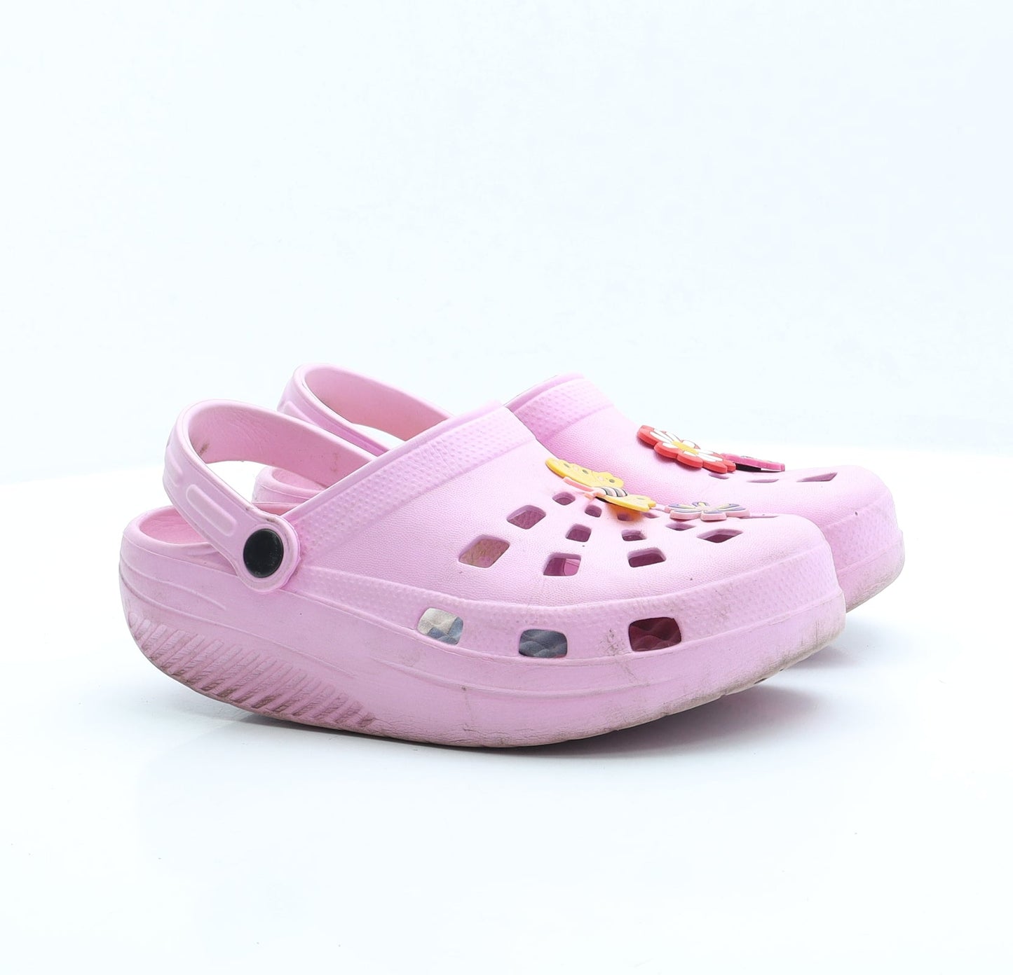 Preworn Womens Pink Rubber Slip On Sandal UK 5 EUR 38