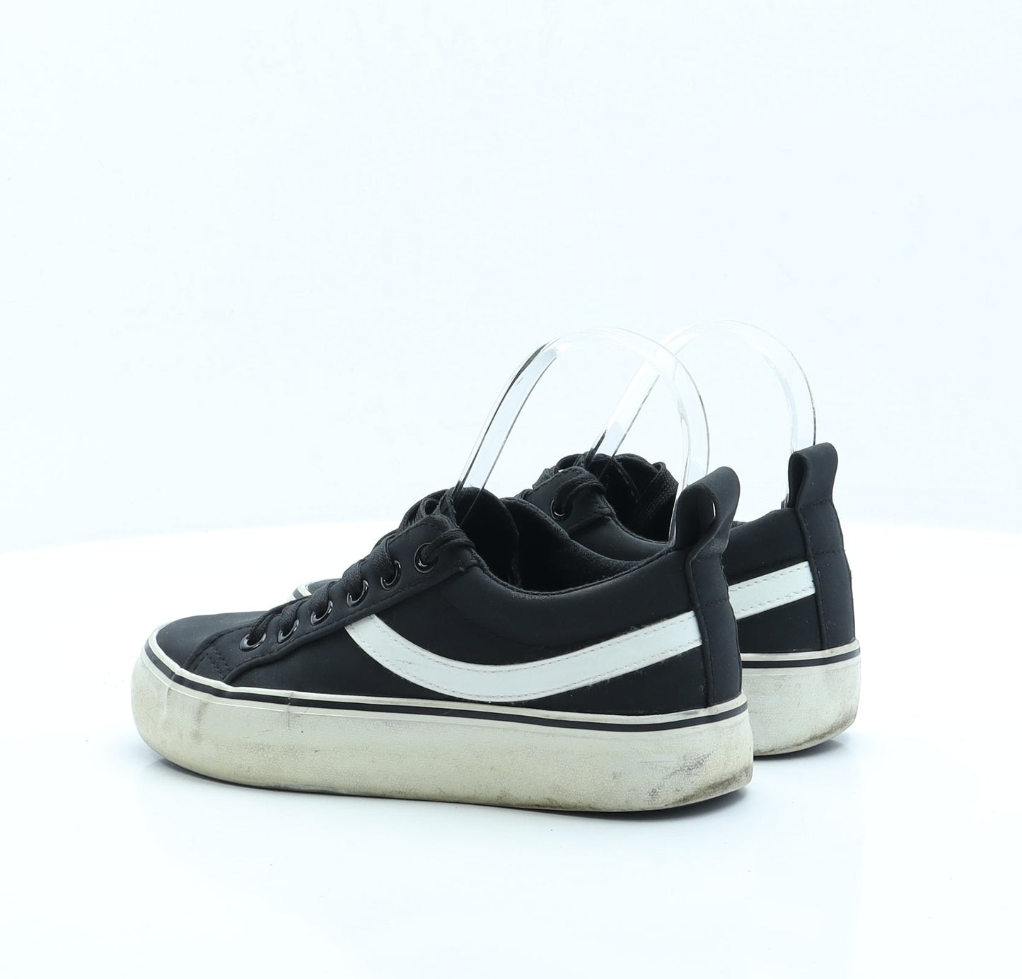 Primark Womens Black Polyester Trainer UK 3 EUR 36