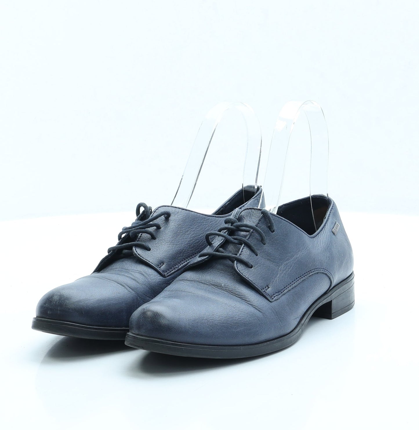 Preworn Womens Blue Leather Flat UK 3 EUR 36