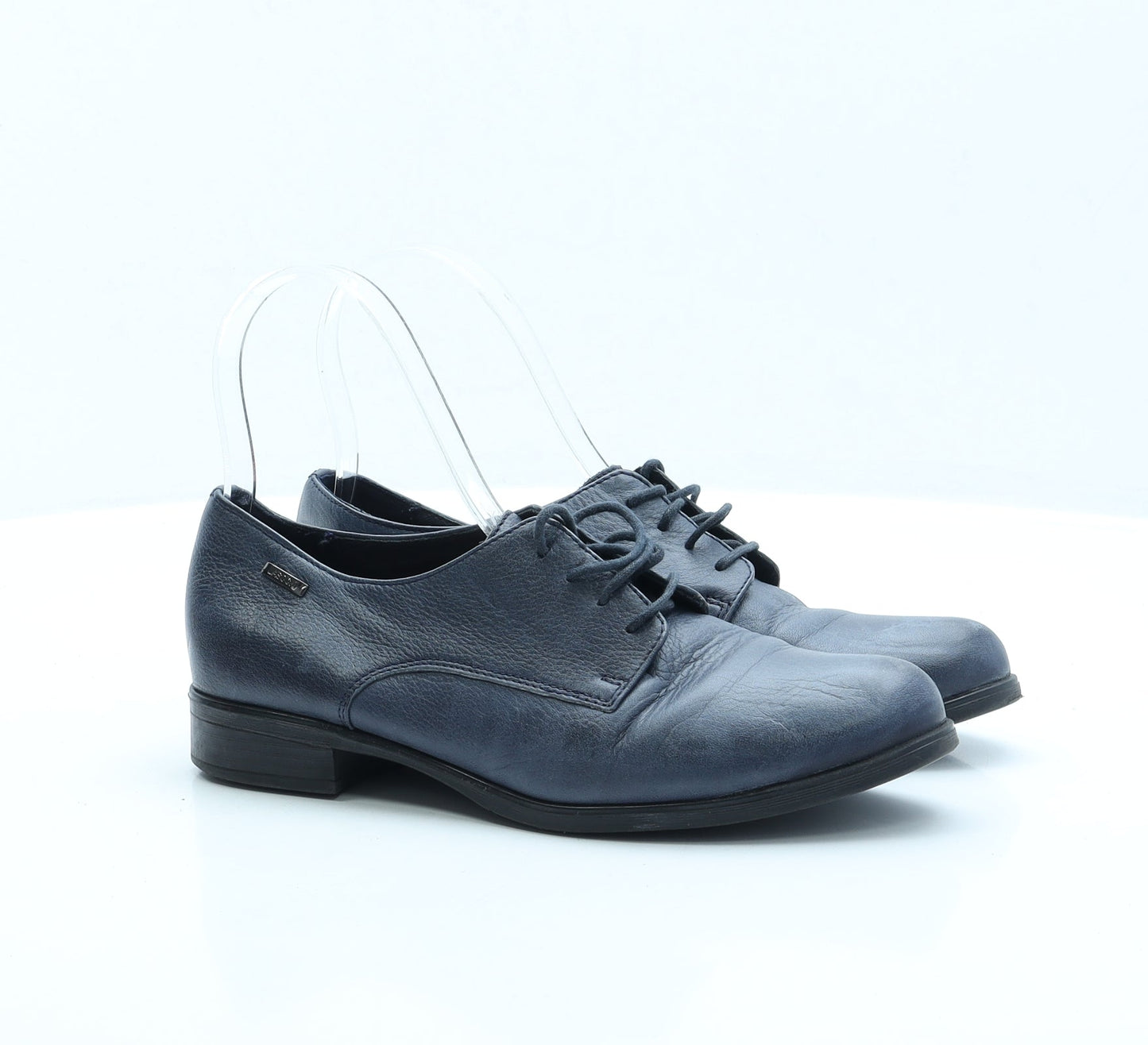 Preworn Womens Blue Leather Flat UK 3 EUR 36