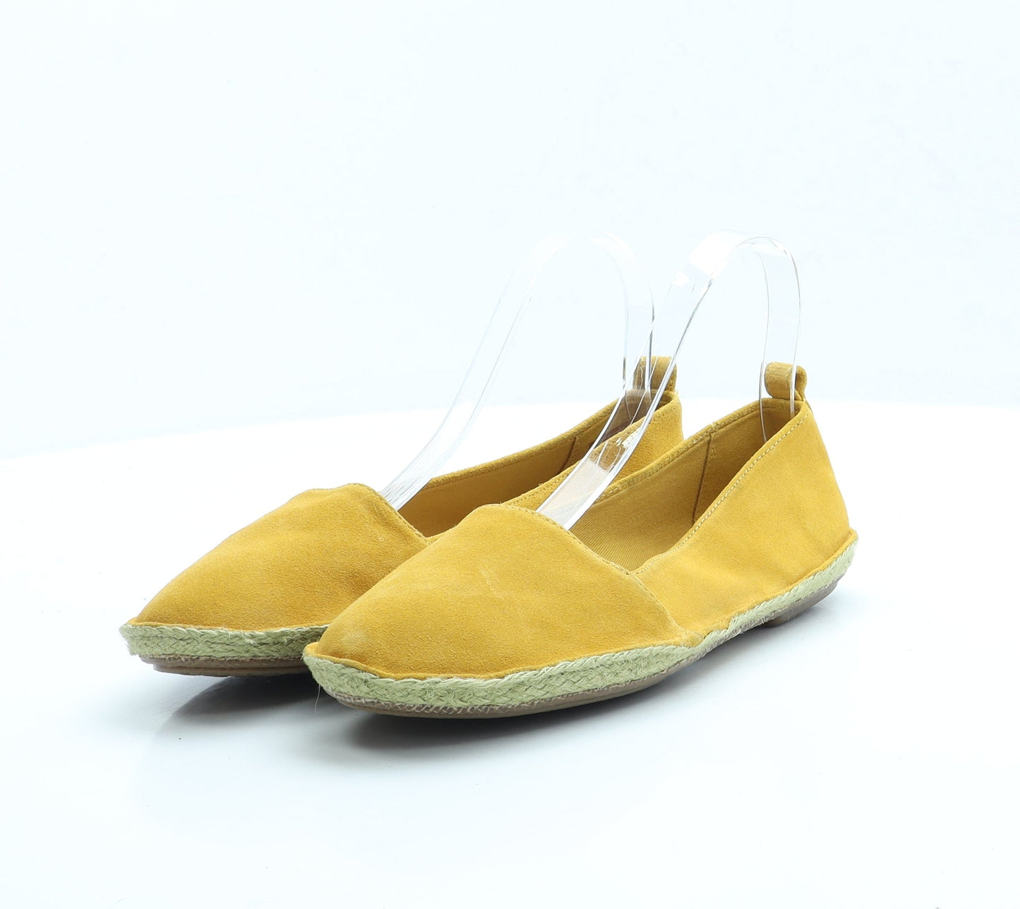 Clarks Womens Yellow Faux Suede Flat UK 6