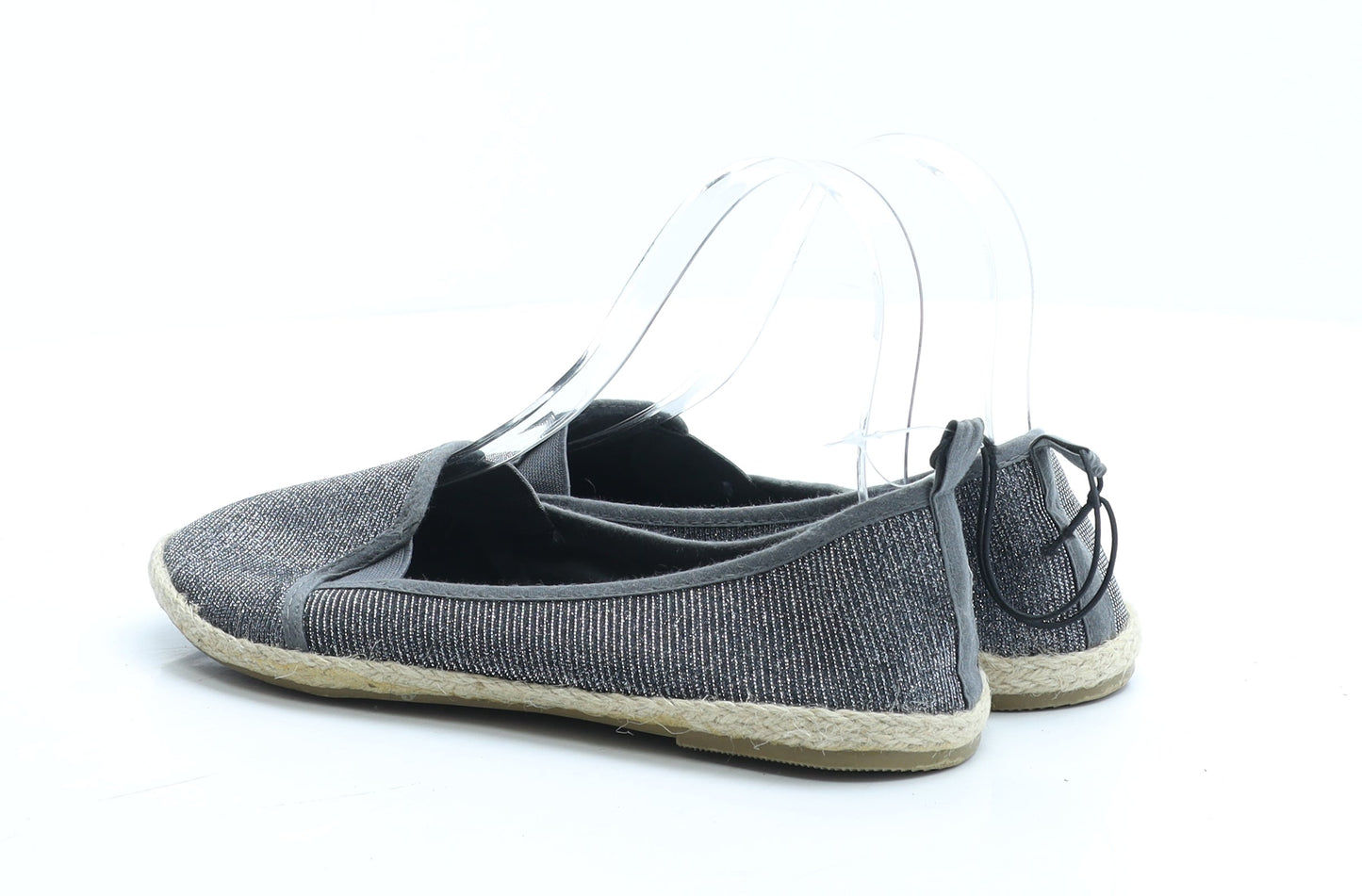 Atmosphere Womens Grey Polyester Ballet Flat UK 4 EUR 37