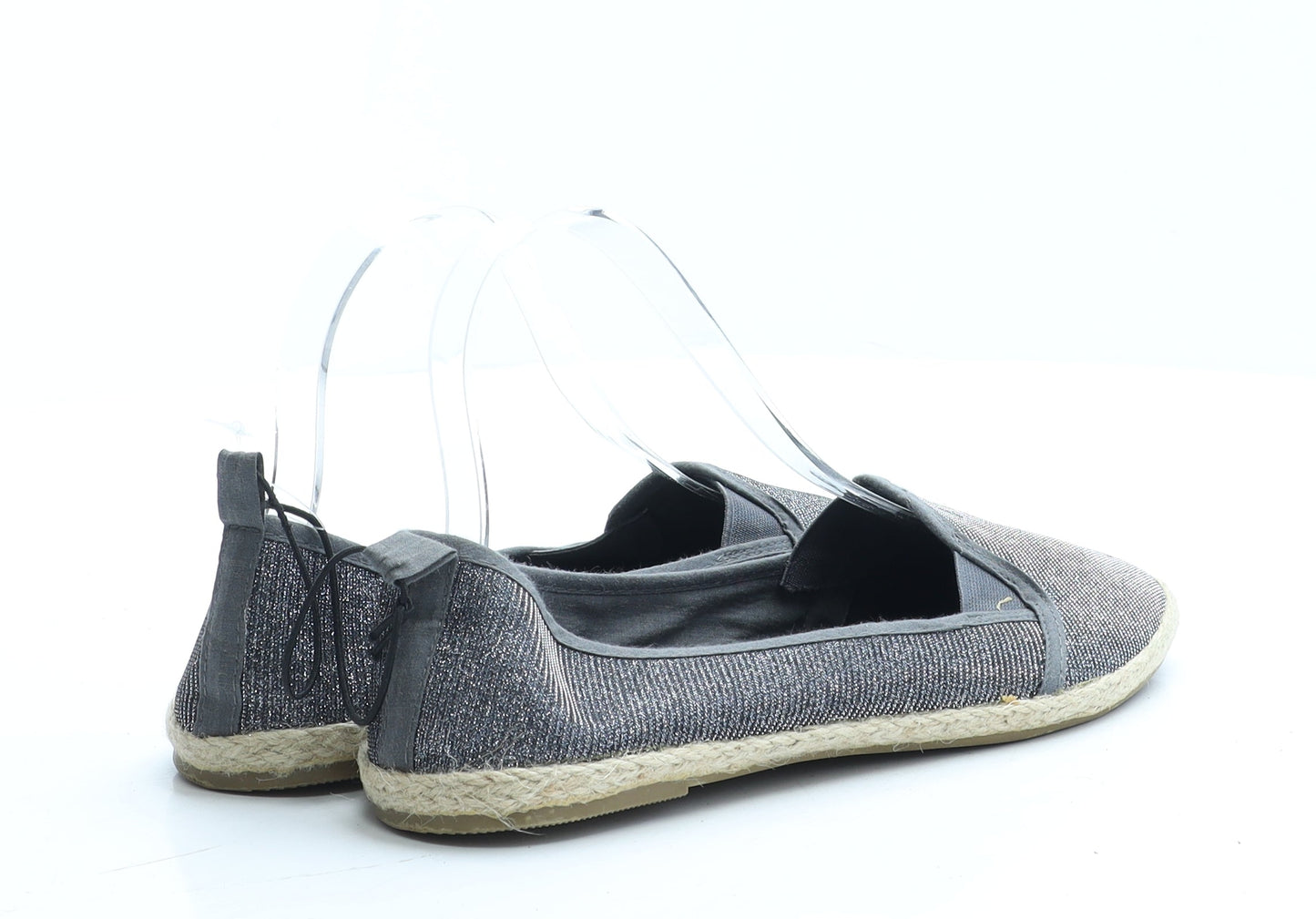 Atmosphere Womens Grey Polyester Ballet Flat UK 4 EUR 37