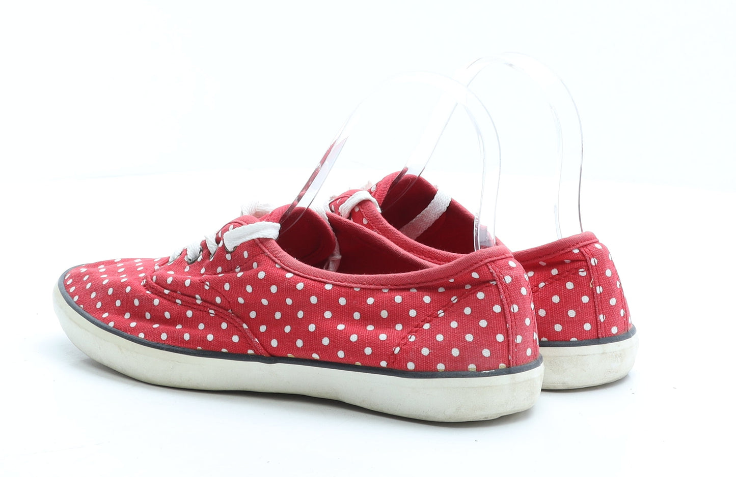 Preworn Womens Red Polka Dot Polyester Trainer UK 6 EUR 39