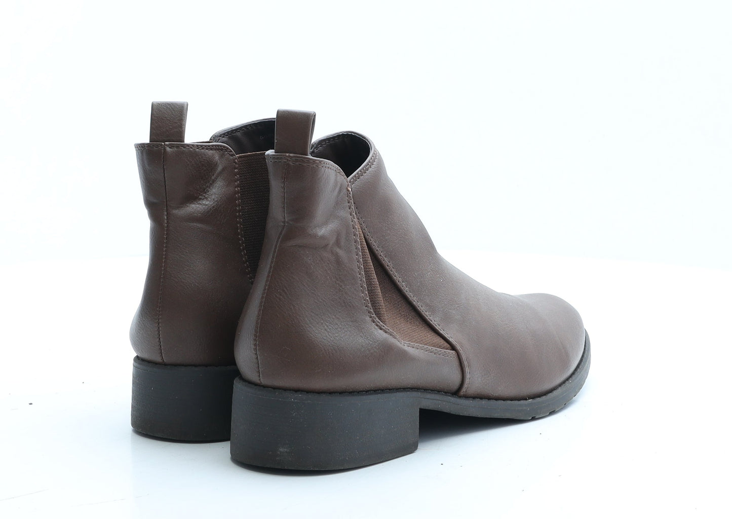 George Womens Brown Faux Leather Chelsea Boot UK 6 EUR 39