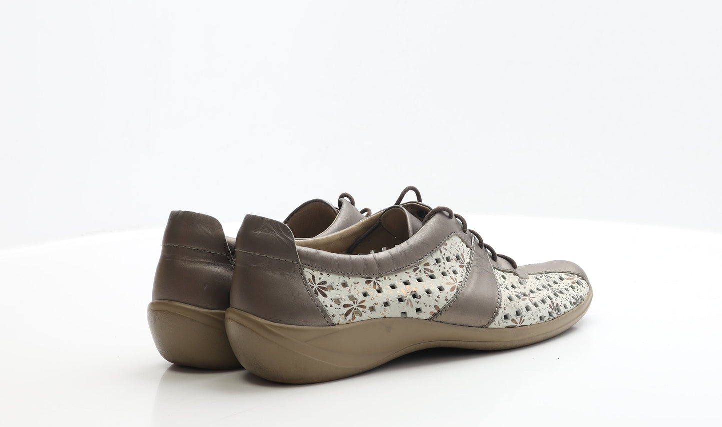 Preworn Womens Brown Faux Leather Flat UK 8