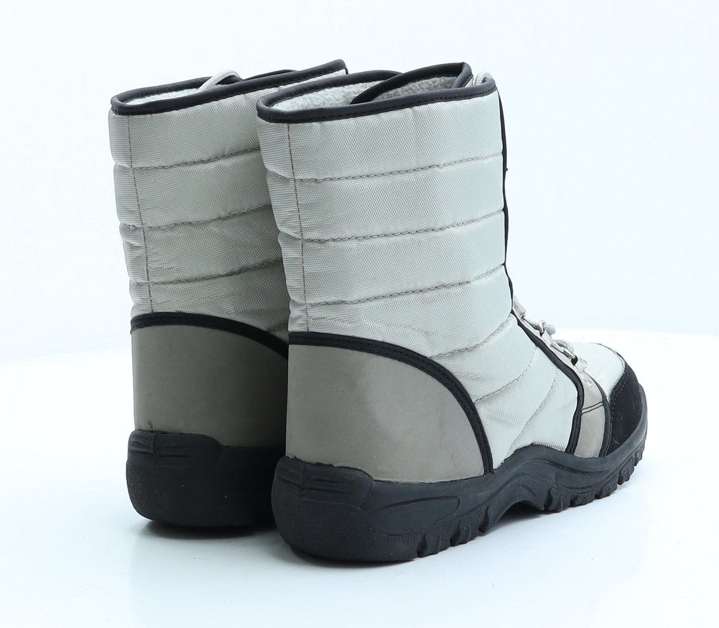 F&F Womens Beige Polyester Snow Boot Boot UK 3 EUR 36