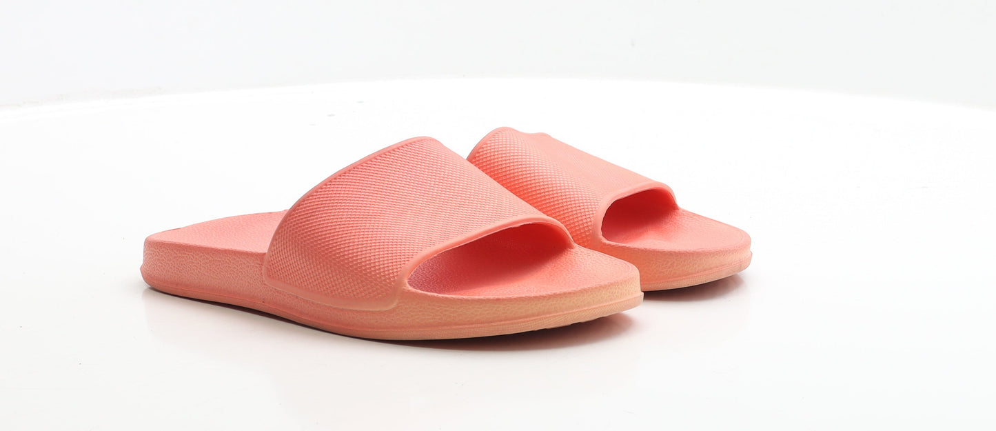Preworn Womens Pink Rubber Slip On Sandal UK 4 EUR 37