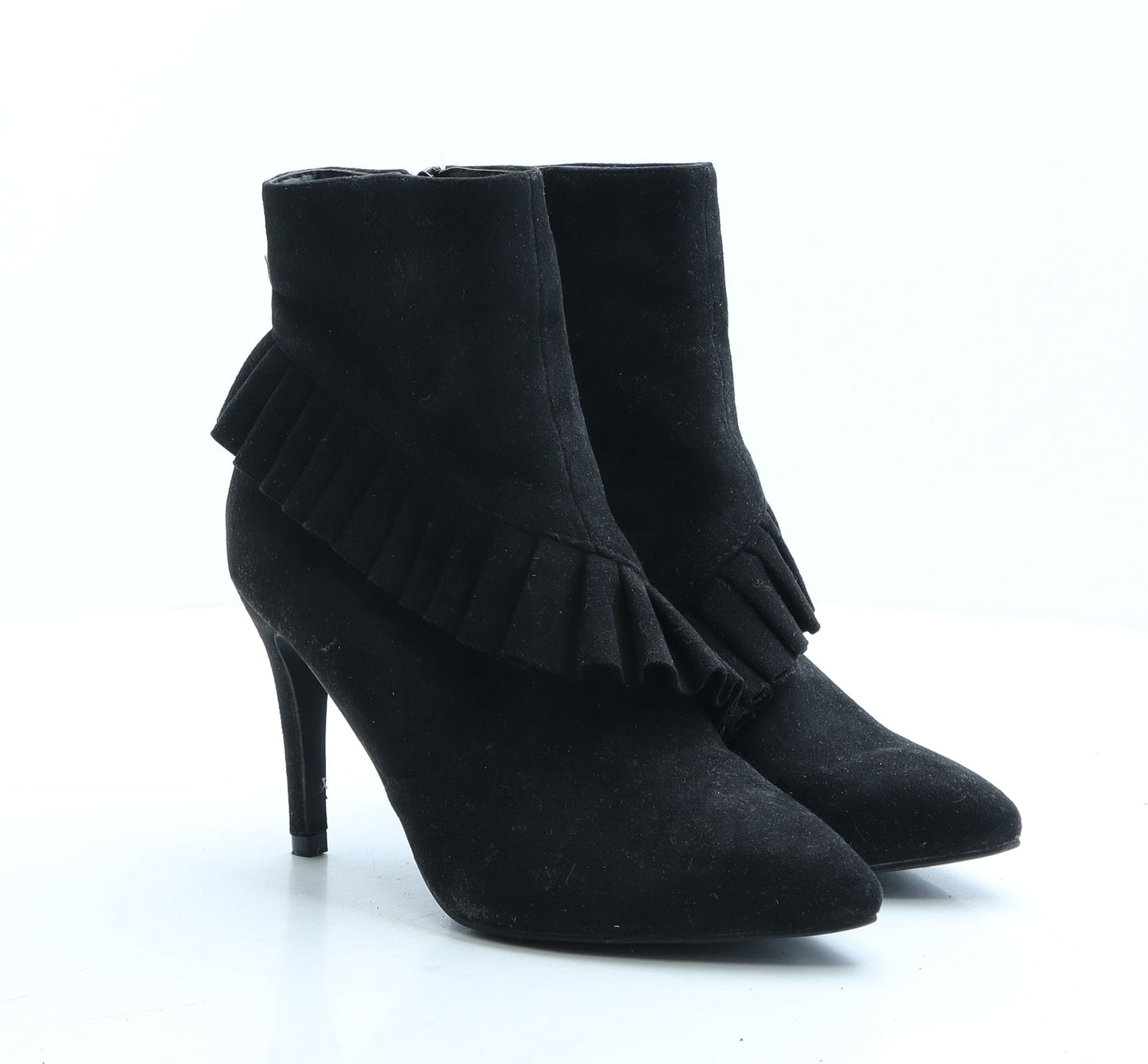 Preworn Womens Black Polyester Bootie Boot UK 5
