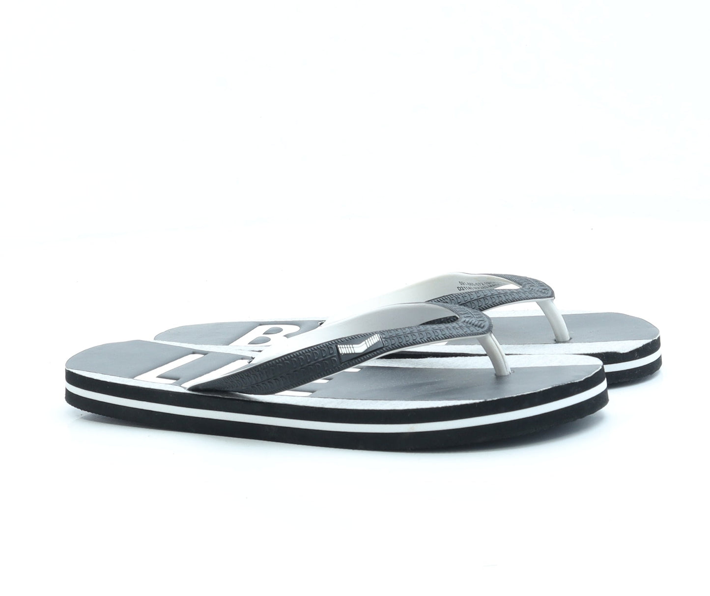 Preworn Womens Black Rubber Thong Sandal UK 6 - Best Life