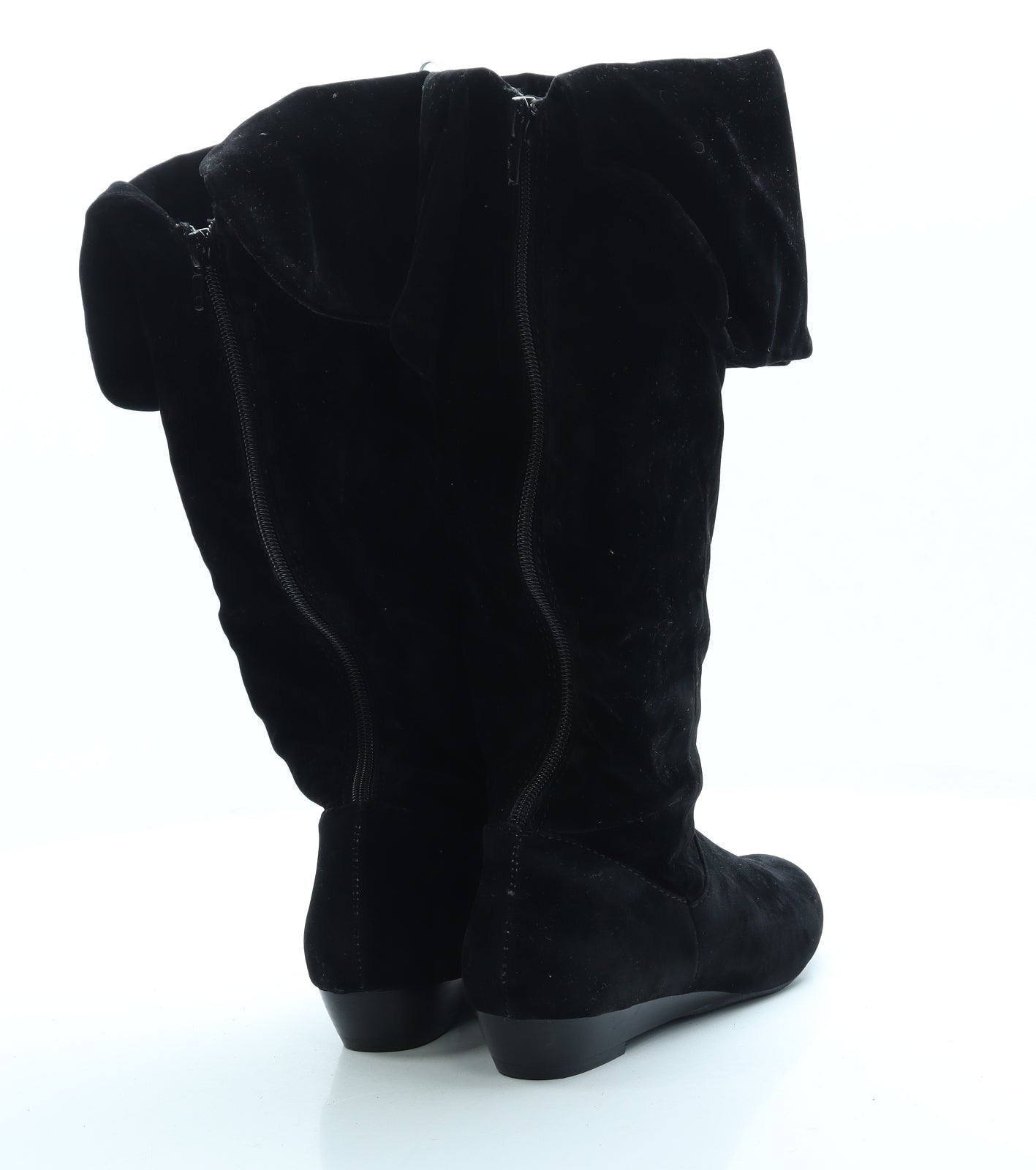 Preworn Womens Black Polyester Sock Boot UK 3 36