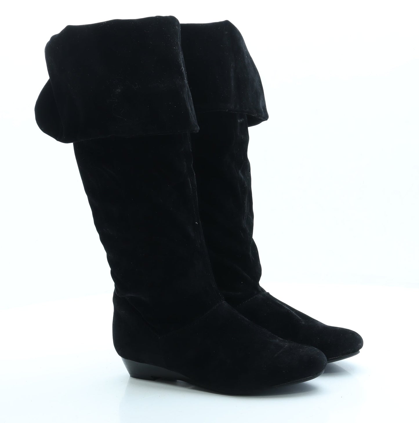Preworn Womens Black Polyester Sock Boot UK 3 36