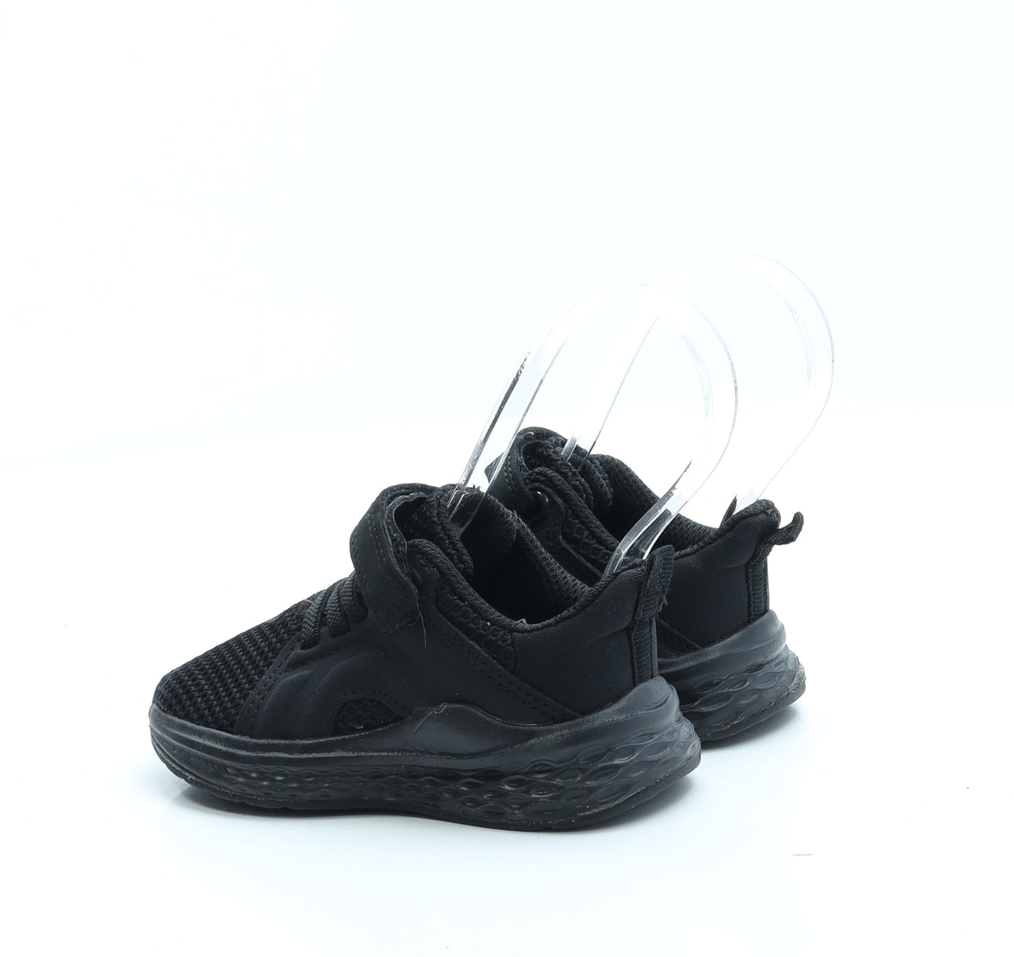 George Boys Black Polyester Trainer UK 5 23