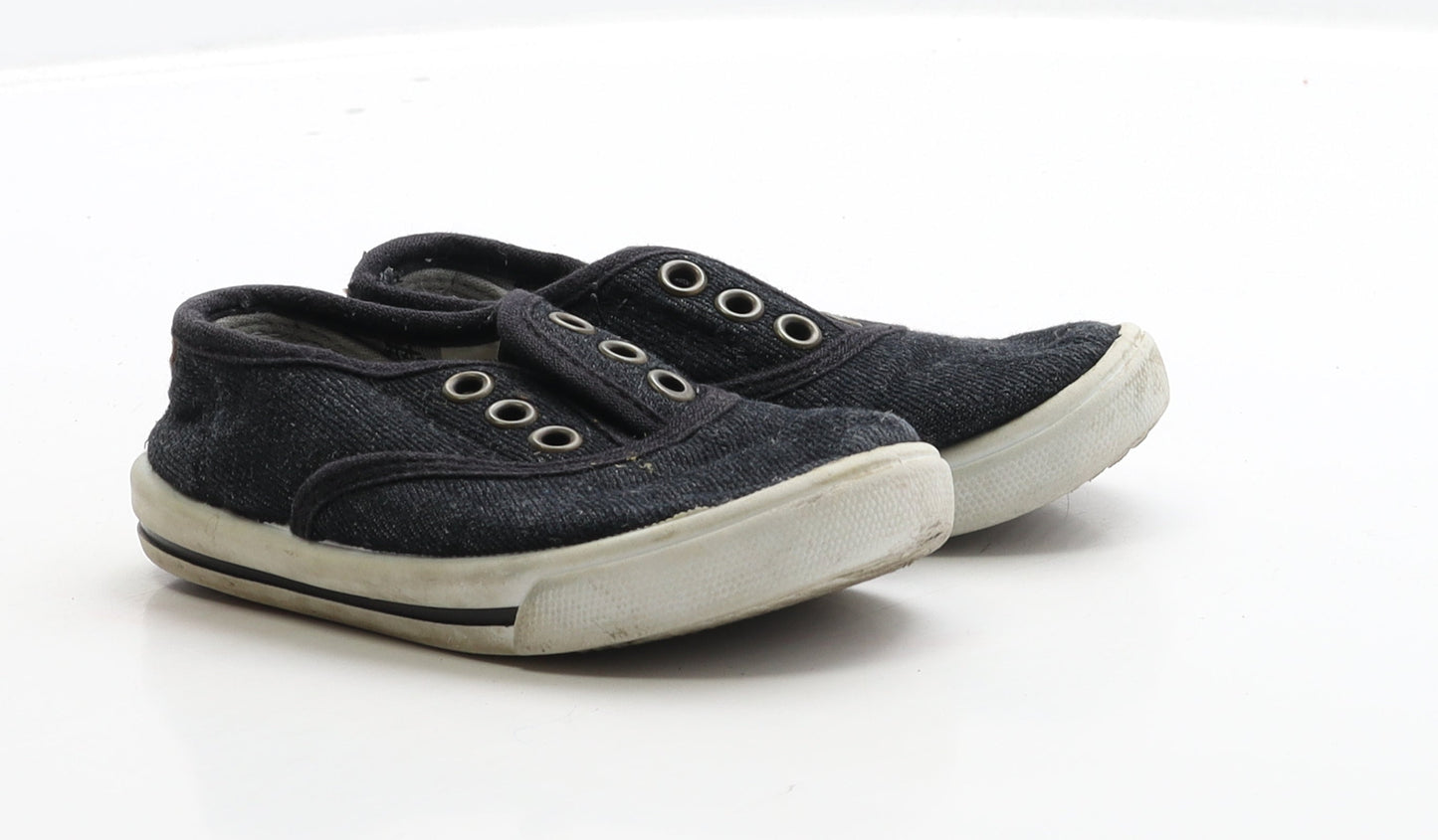 George Boys Blue Fabric Slip On Casual UK 7 24