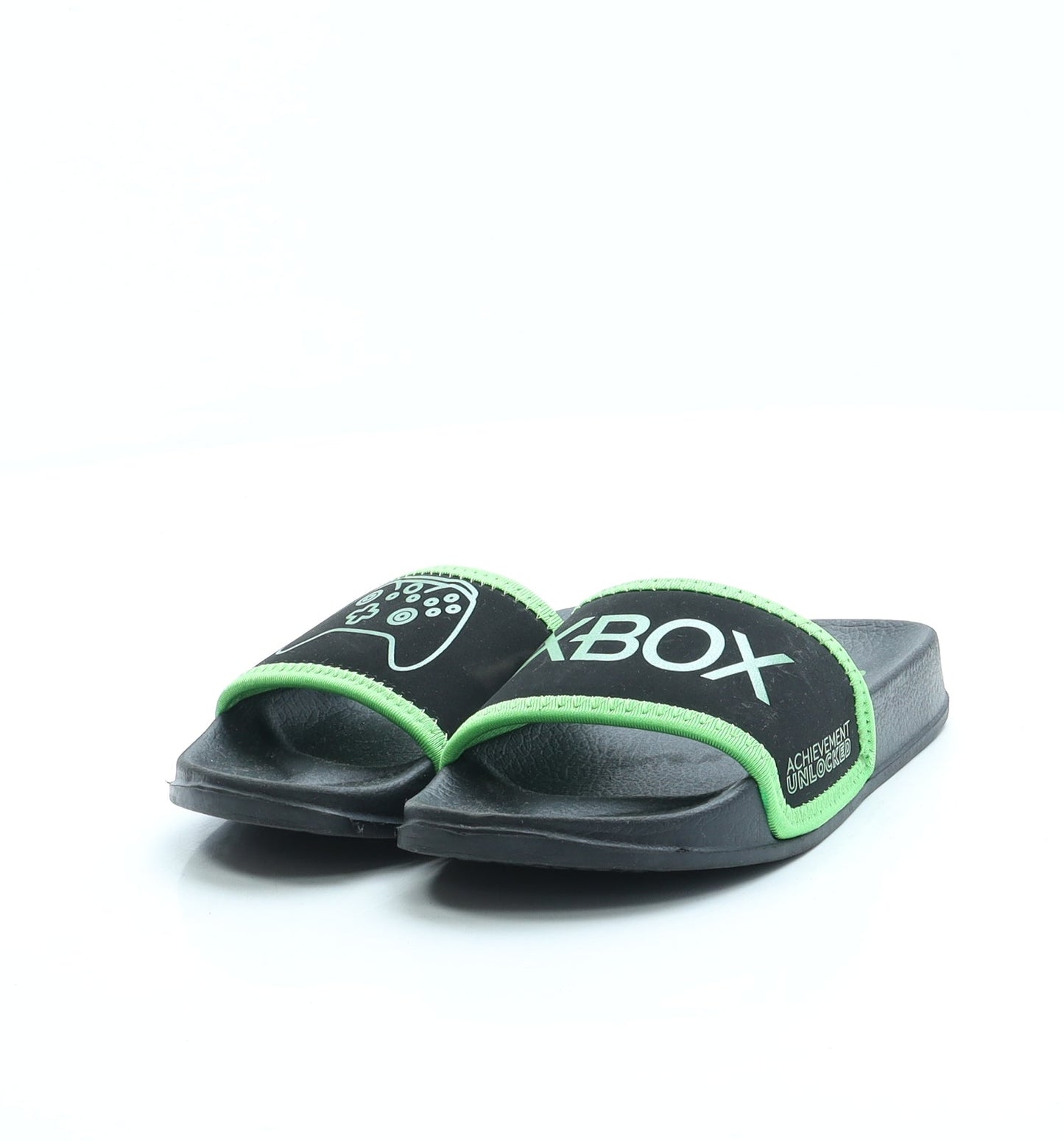 Preworn Boys Black Polyester Slider Sandal UK 10 28 - XBOX