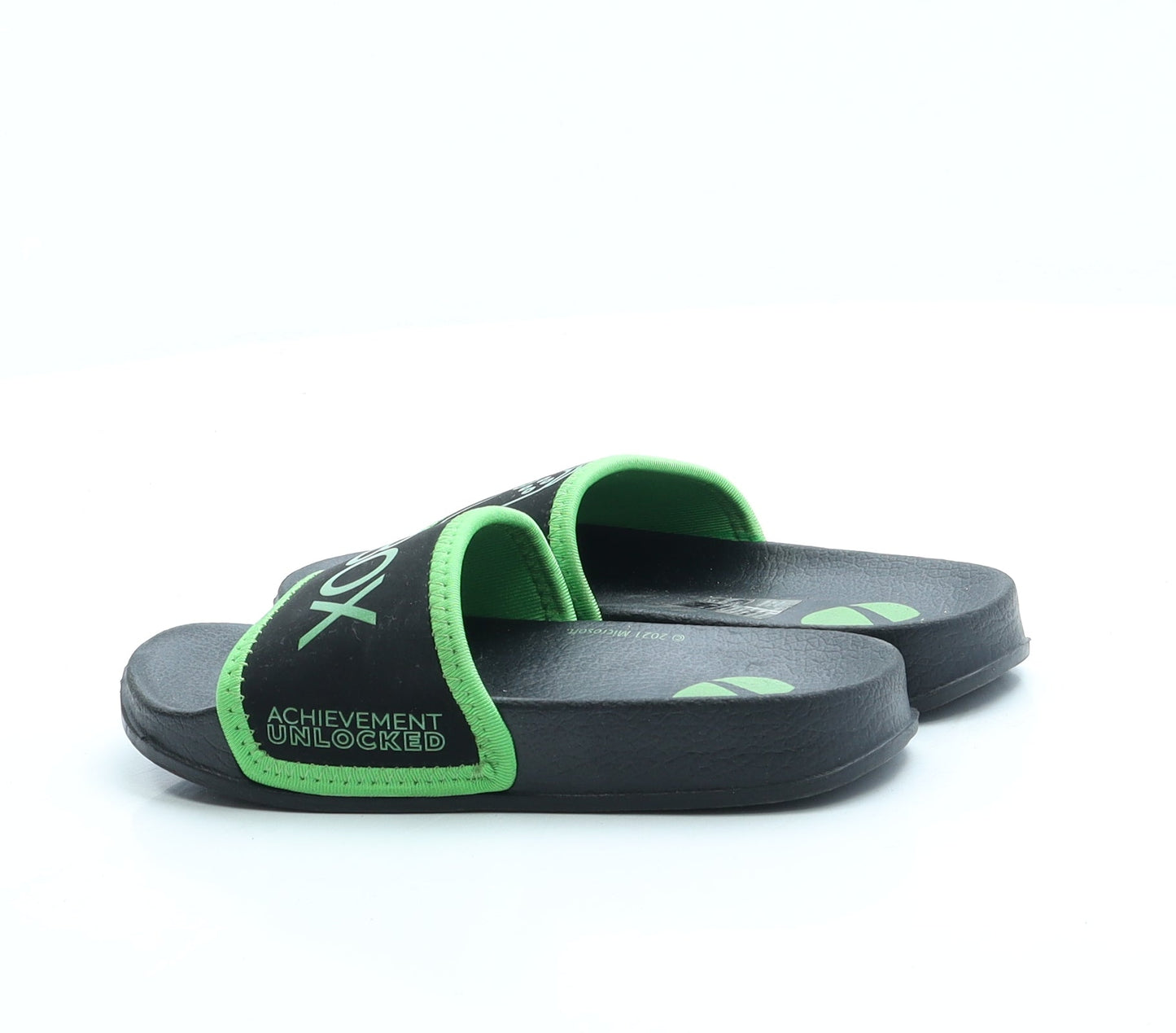 Preworn Boys Black Polyester Slider Sandal UK 10 28 - XBOX