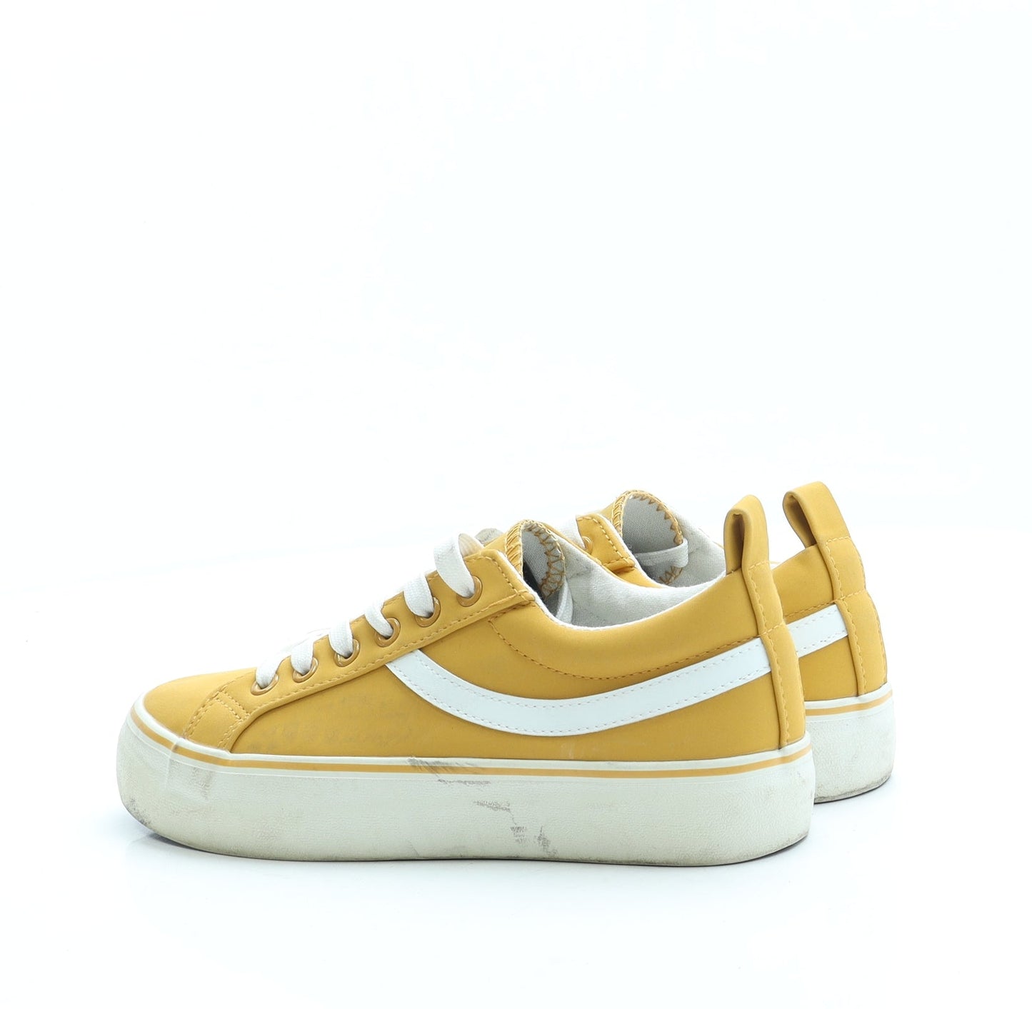 Primark Womens Yellow Polyester Trainer UK 4 37 US 6