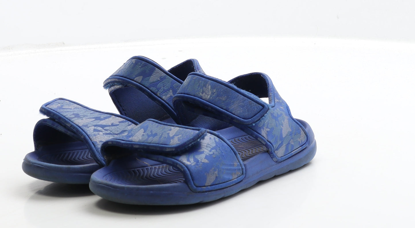 Preworn Boys Blue Geometric Polyester Slingback Sandal UK 9 26