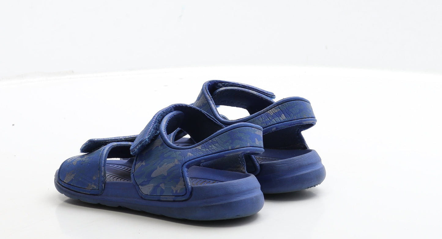 Preworn Boys Blue Geometric Polyester Slingback Sandal UK 9 26