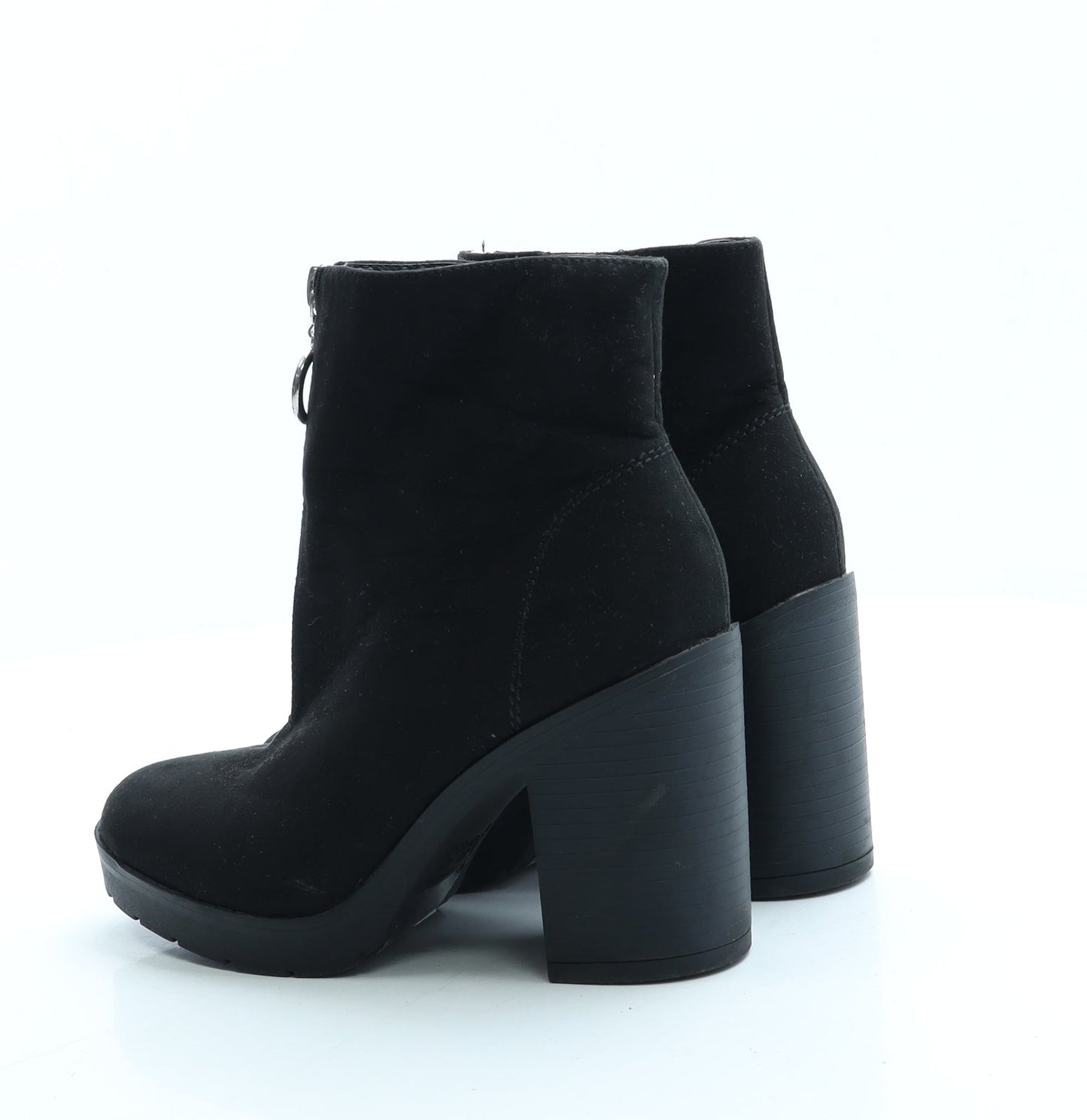 Primark Womens Black Suede Bootie Boot UK 3 36 US 5