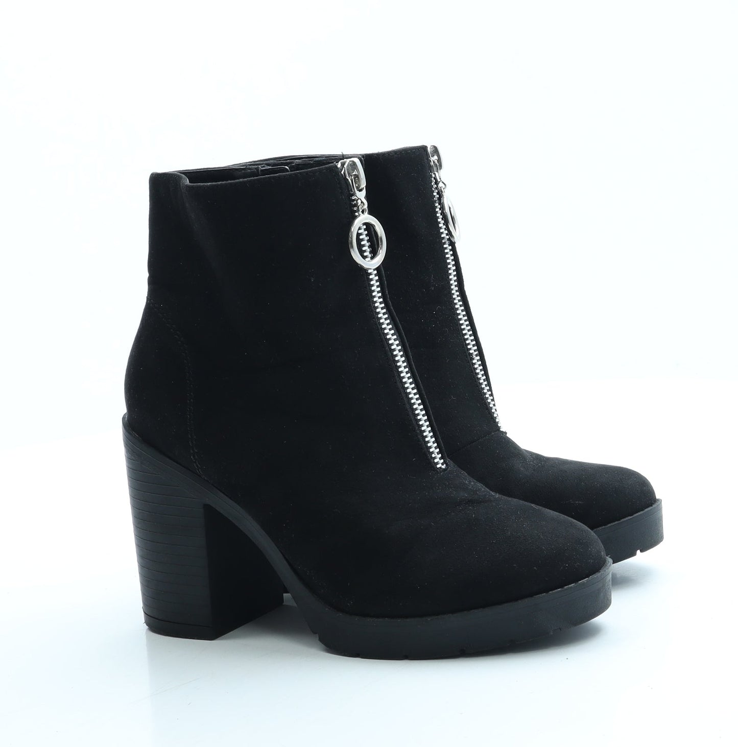 Primark Womens Black Suede Bootie Boot UK 3 36 US 5